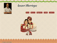 Tablet Screenshot of keesarimarriages.com